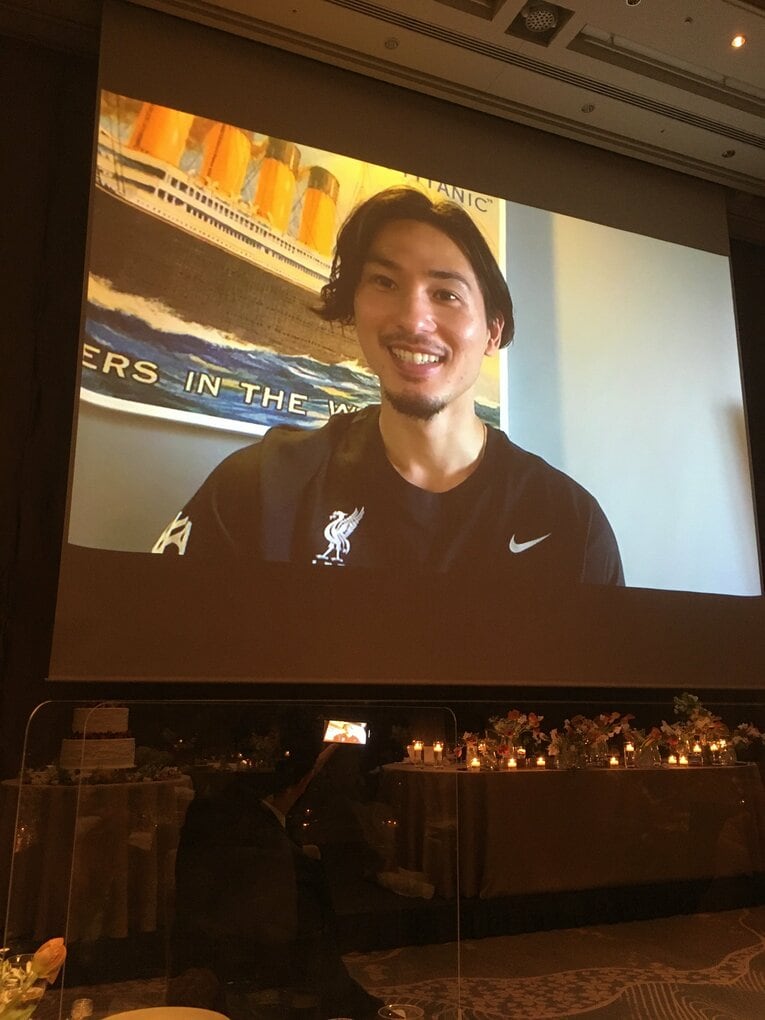 2022年1月、早川史哉＆真優さんの結婚式の様子（著者撮影）