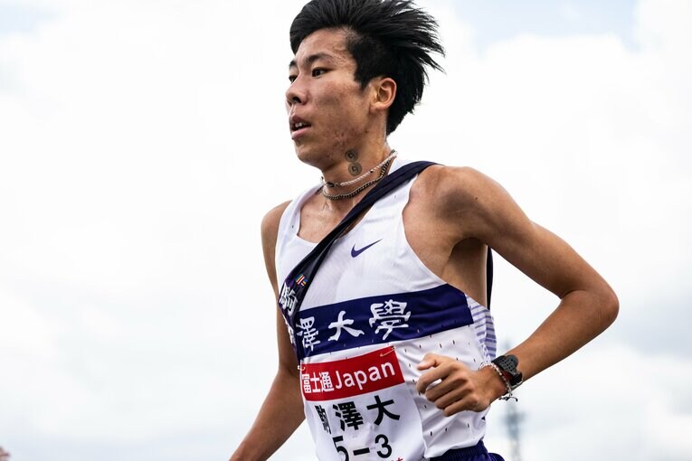 3区を走った田澤　©Nanae Suzuki