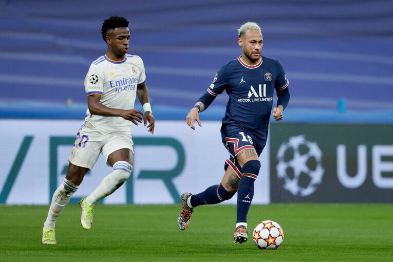 CLで対決したビニシウスとネイマール。ブラジル代表の表看板だ　©Getty Images