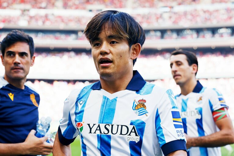 「ミステル」と監督に呼びかける久保　©Daisuke Nakashima