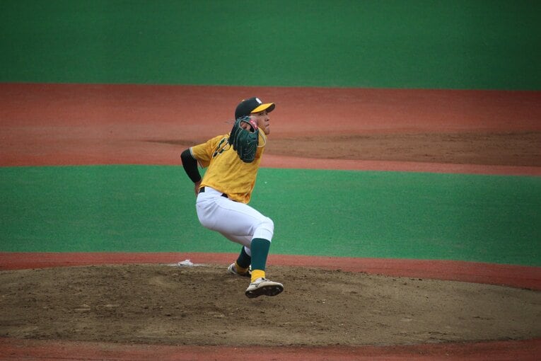 球の出どころが見にくい　©︎Yu Takagi