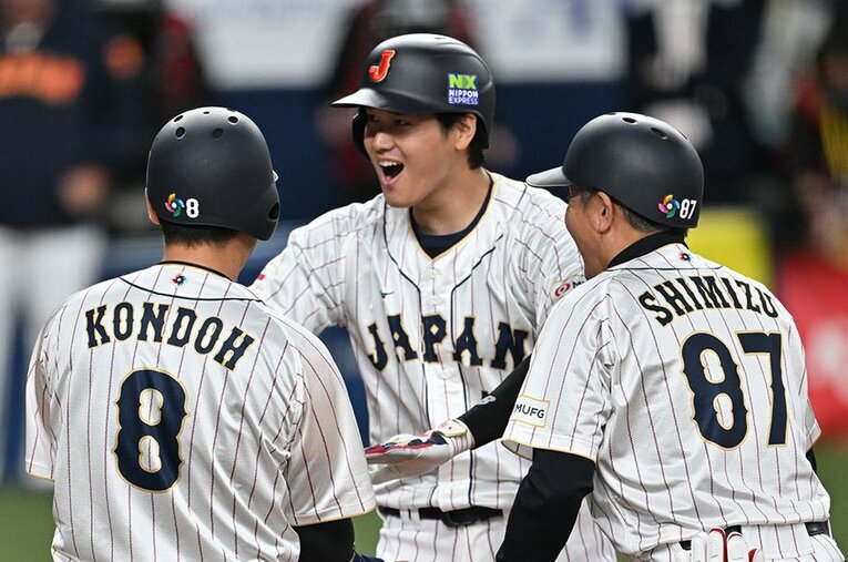 2023年WBC日本代表での大谷翔平と近藤健介ら ／ photograph by Naoya Sanuki