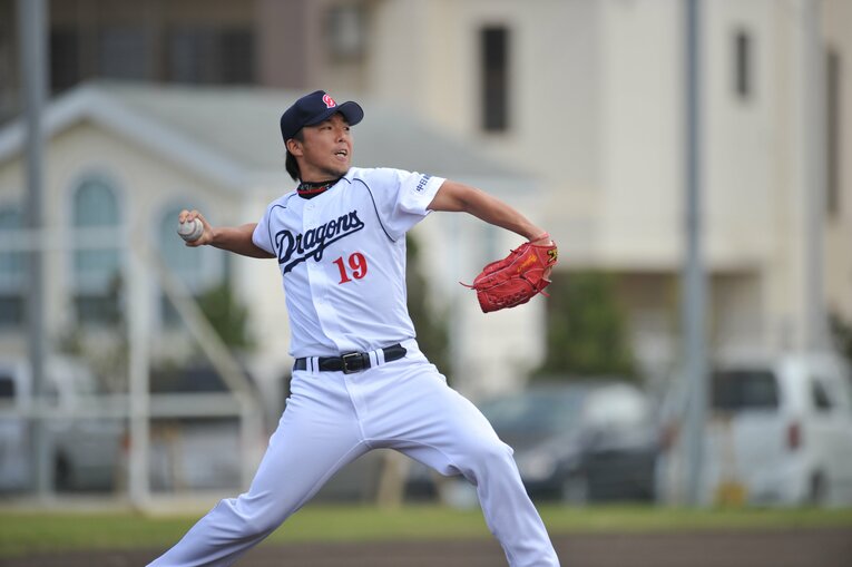 2012年キャンプでの吉見　(C)Hideki Sugiyama