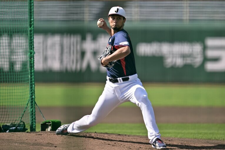 3日目、ライブBPに登板したダルビッシュ　©︎Hideki Sugiyama