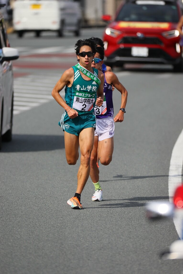昨年11月1日の全日本大学駅伝では7区で区間賞を獲得した神林　©JMPA