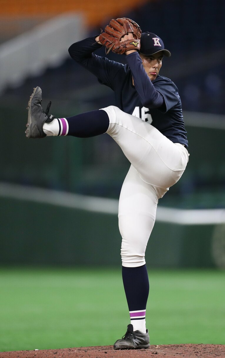 193cmの長身を誇る國學院大の大器、シャピロ・マシュー・一郎は独立リーグへ　©JIJI PRESS