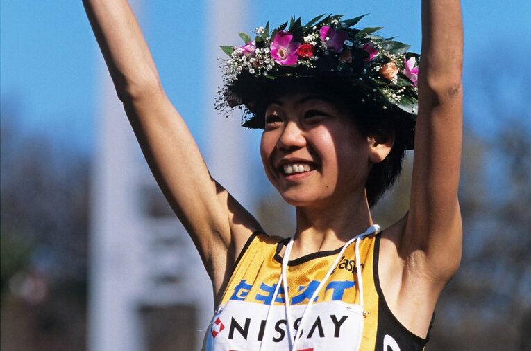 1998年、名古屋国際女子マラソンにて初優勝を果たした高橋尚子 ／ photograph by AFLO