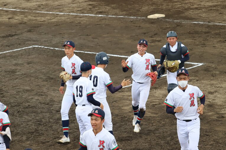 センバツ後初の公式戦となった只見ナイン　©Genki Taguchi