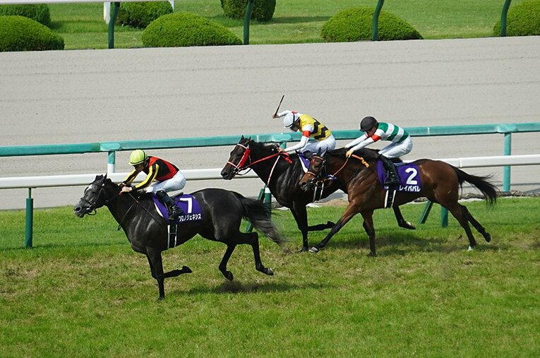 宝塚記念で1番人気になったクロノジェネシスは、レイパパレやユニコーンライオンを見事にかわして優勝した ／ photograph by Satoshi Hiramatsu