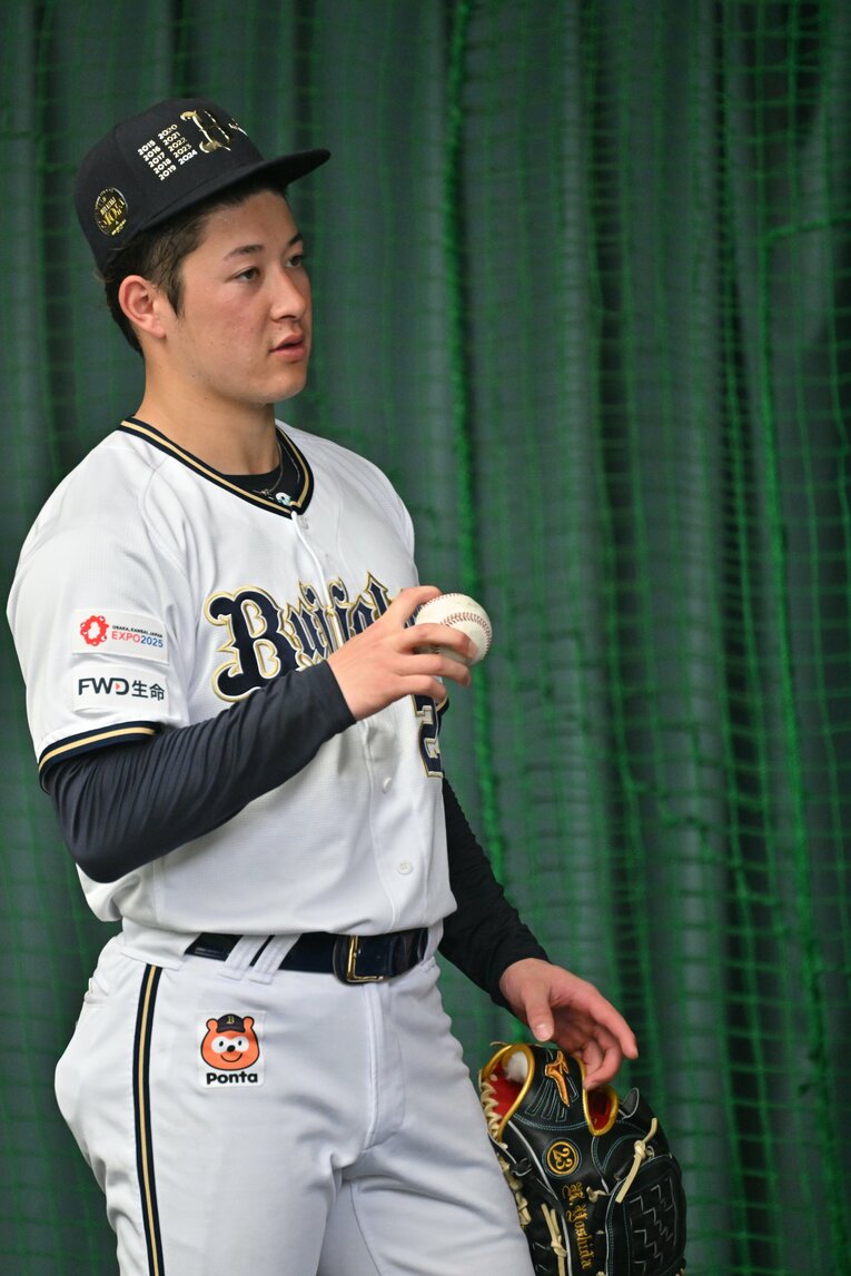 オリックスキャンプで奮闘する吉田輝星　©Hideki Sugiyama
