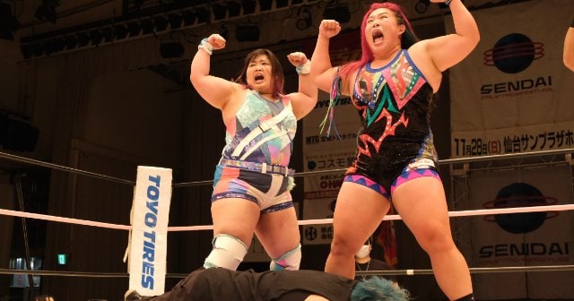 試合後に特大おにぎりを頬張る仙台発「最強」タッグとは？ 里村明衣子