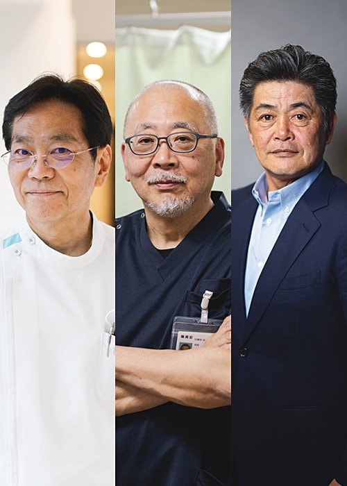 左から朝本俊司、山崎哲也、工藤公康
