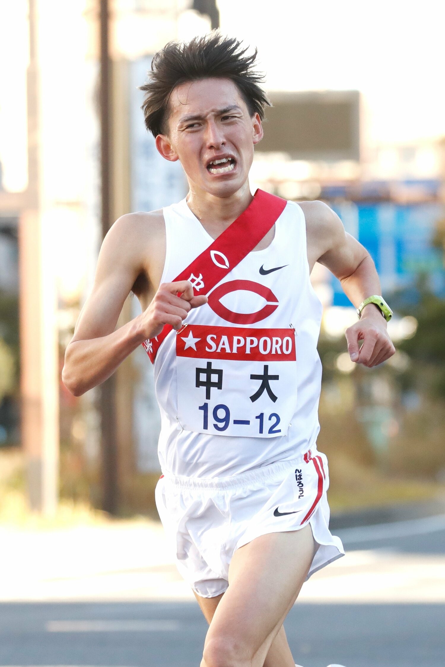2019年の箱根駅伝1区を走った中山顕（当時4年）。もともと準部員として入部した　©AFLO