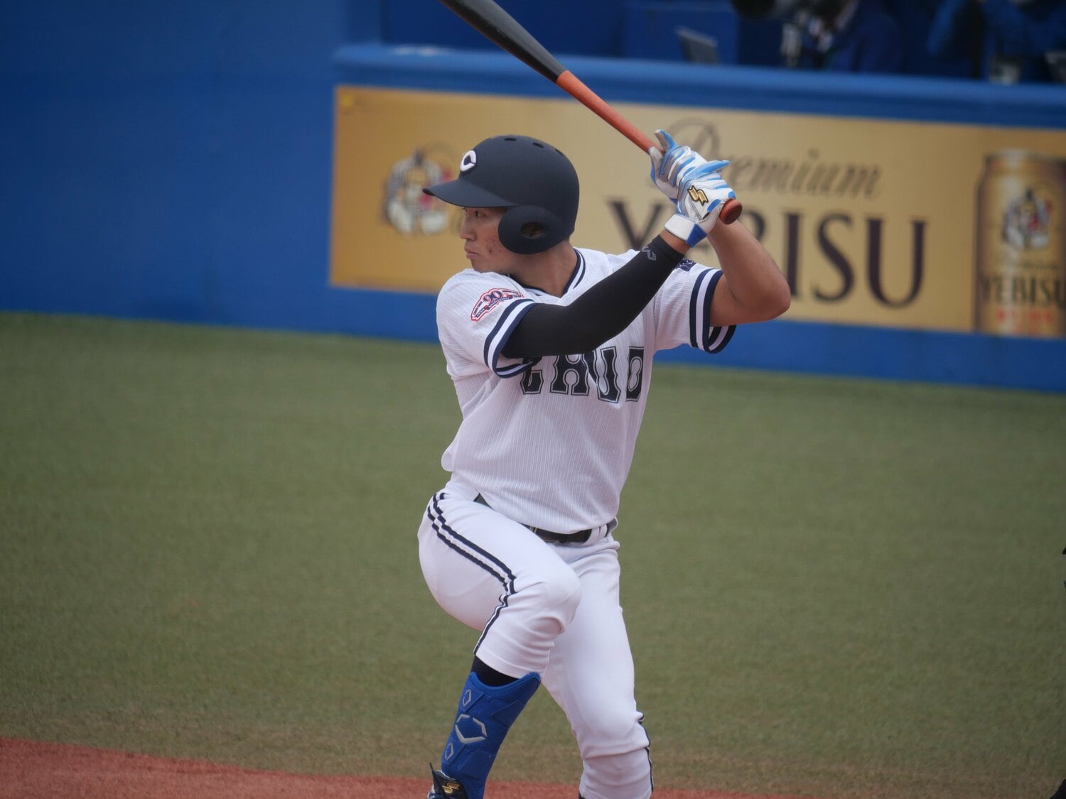 俊足を生かして、定位置獲得を目指す中央大・斎藤未来也　©︎PPAB-lab.