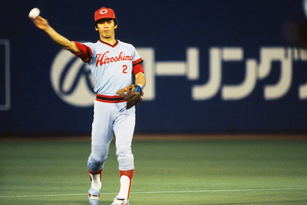 NPBで最多試合連続安打の記録を持っているのは広島時代の高橋慶彦だ　©Sports Graphic Number