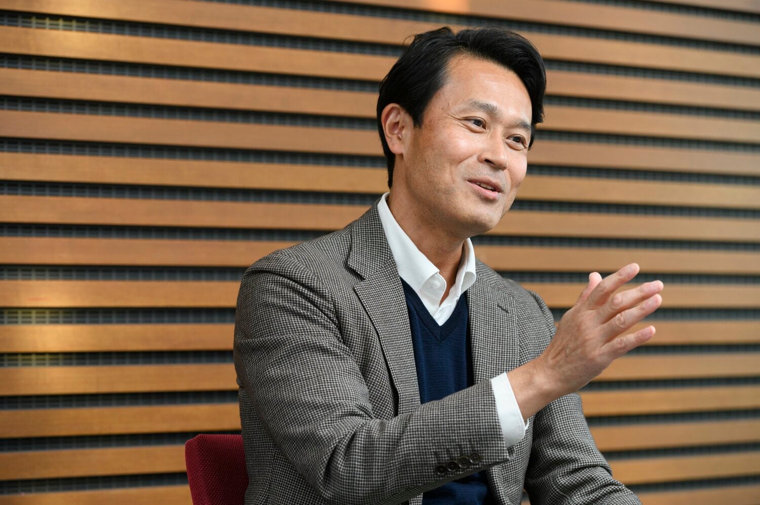 入社が1年後輩だった平川アナウンサーは長年その背中を見てきた ©︎Hiroshi Kamaya