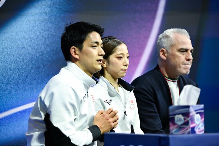 【個人戦ペアのフリー】演技後の涙　©Asami Enomoto