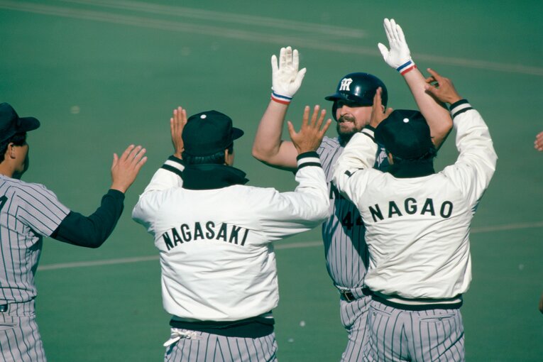 バース1985 日シリ2戦 ©Makoto Kenmizaki