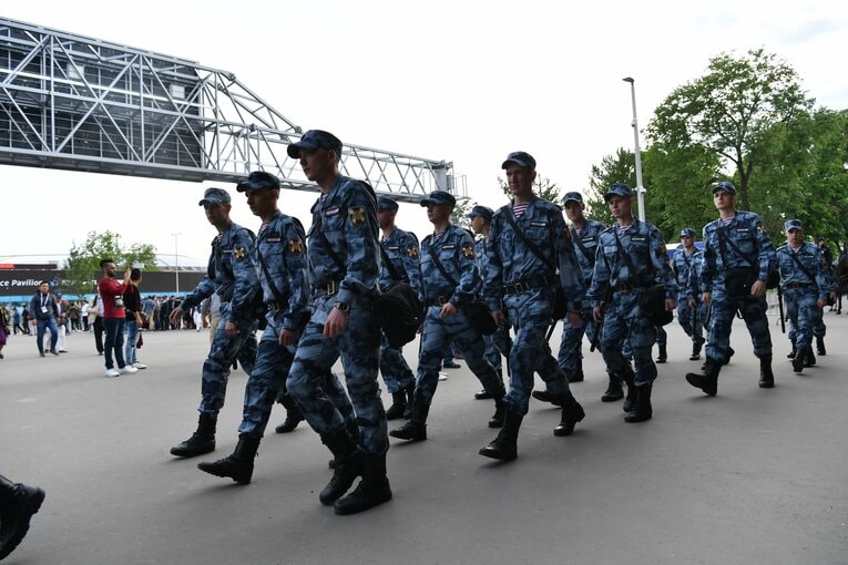 ロシアW杯の会場外　©JMPA
