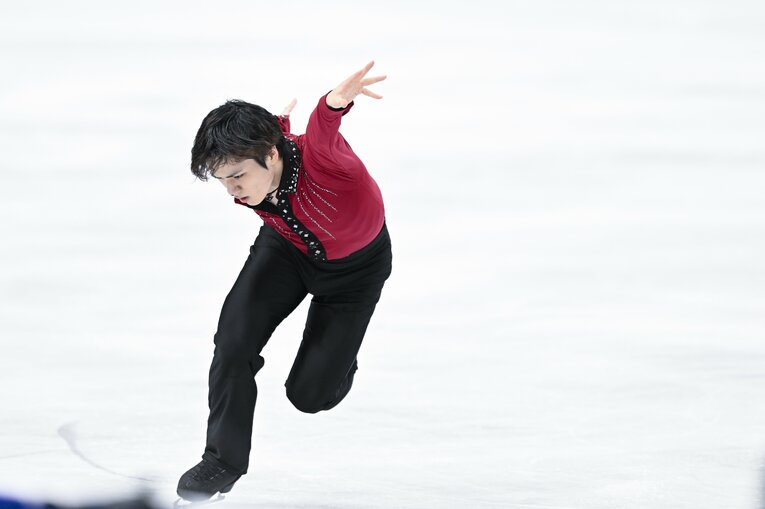 世界選手権SPの演技　©Asami Enomoto