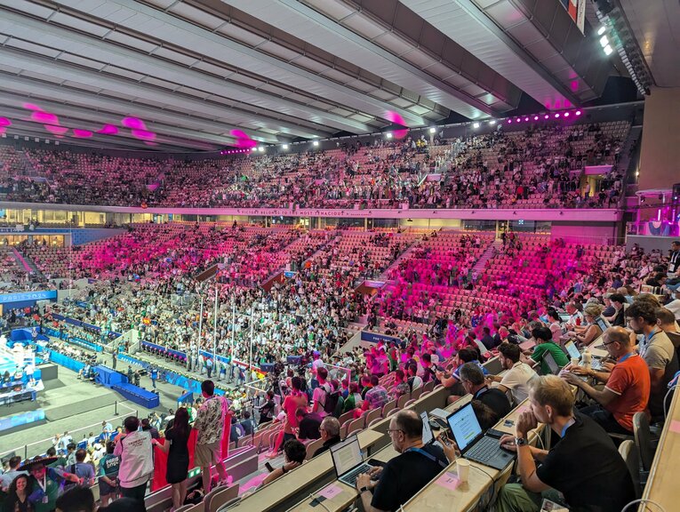 決勝後のローラン・ギャロス　©JMPA