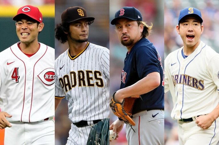 左から、秋山翔吾、ダルビッシュ有、澤村拓一、菊池雄星 ／ photograph by Getty Images