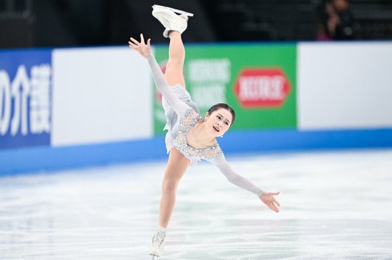 ジャパンオープン、1日限りの“現役復帰”で見事な演技を披露した宮原知子 ／ photograph by Asami Enomoto