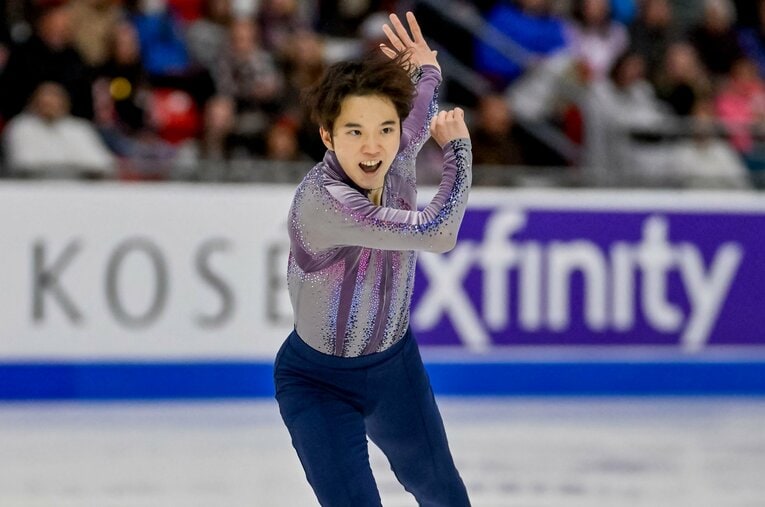 スケートアメリカで総合3位となった友野一希（27歳） ／ photograph by AFLO