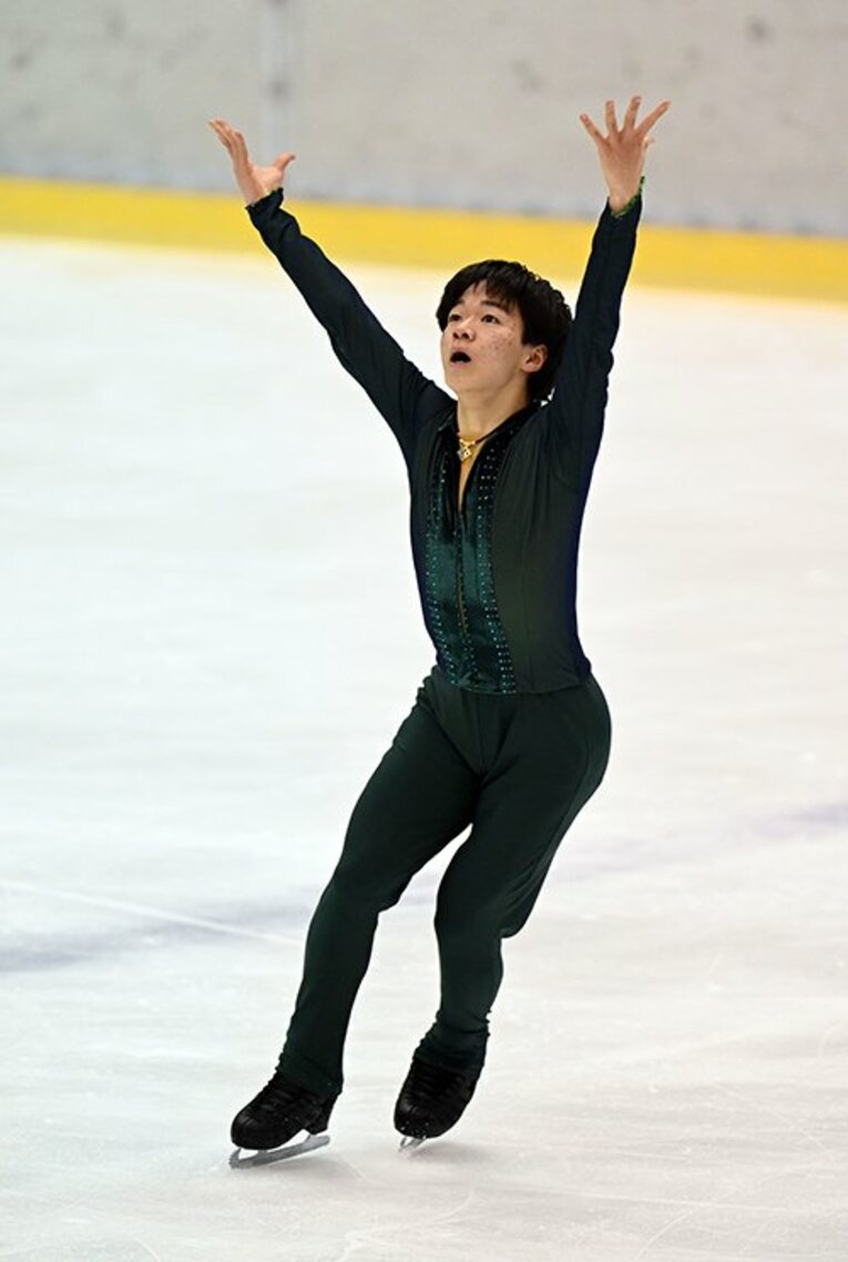 国体での鍵山優真　(C)Hiroyuki Nakamura