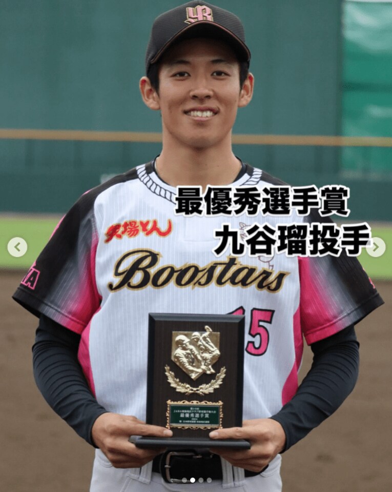 矢場とんブースターズ時代の九谷／チーム公式インスタグラムより引用