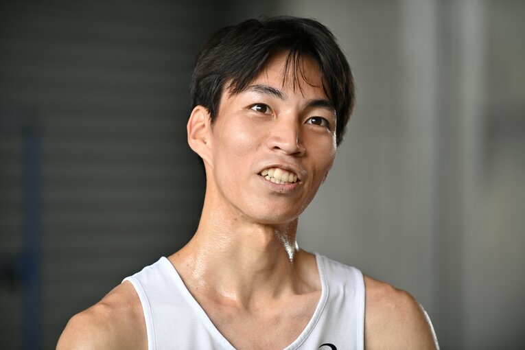 関東インカレ2部5000mで国立大勢唯一の出場となった一橋大4年の有川紘樹　©Takashi Shimizu