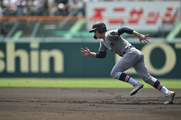 準決勝・土浦日大戦での丸田　©Hideki Sugiyama