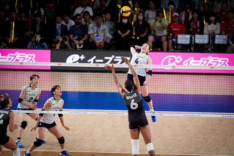 石川真佑（VNLカナダ戦）©︎Volleyball World