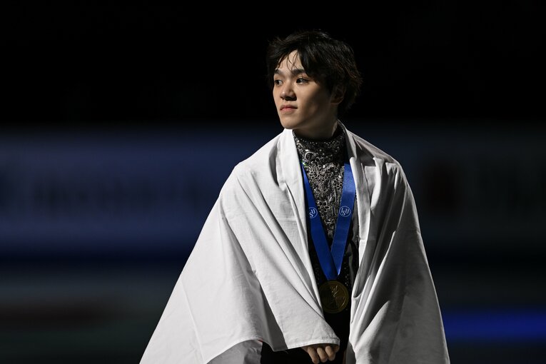 世界選手権連覇を果たした宇野　©Asami Enomoto