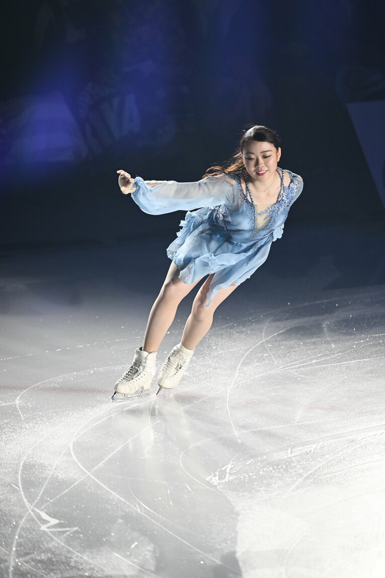 今年4月上旬、スターズ・オン・アイス大坂公演で演技を披露する紀平　©Asami Enomoto