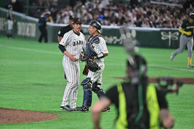 本塁打を打たれはしたが逃げ切った大勢　©Hideki Sugiyama