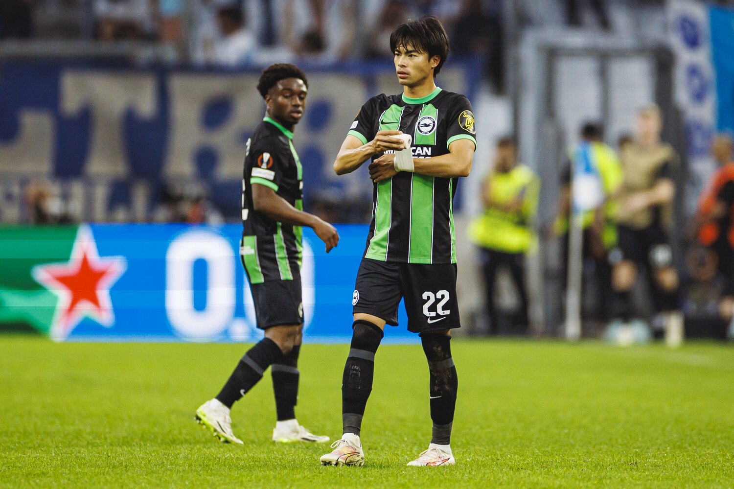 この日、ELデビュー2戦目となった三笘薫　©Kiichi Matsumoto