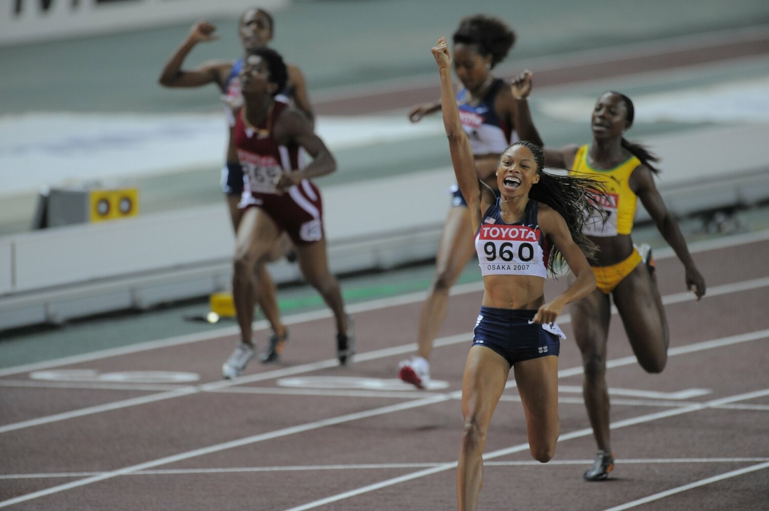 2007年世界陸上200mでは2位のキャンベルに0秒53の大差をつけて圧勝 ©︎Takuya Sugiyama