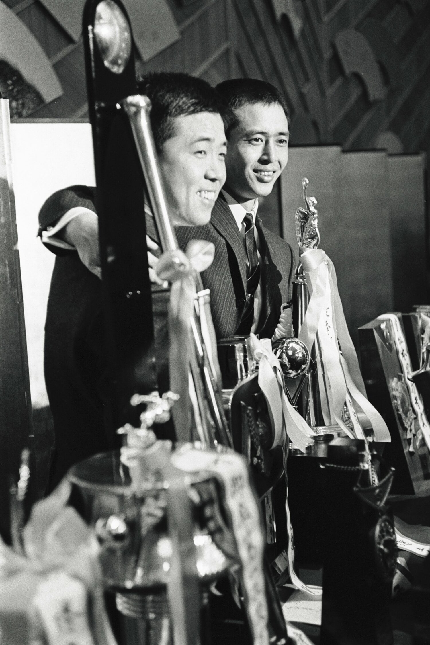 現役時代の野村と王　©BUNGEISHUNJU