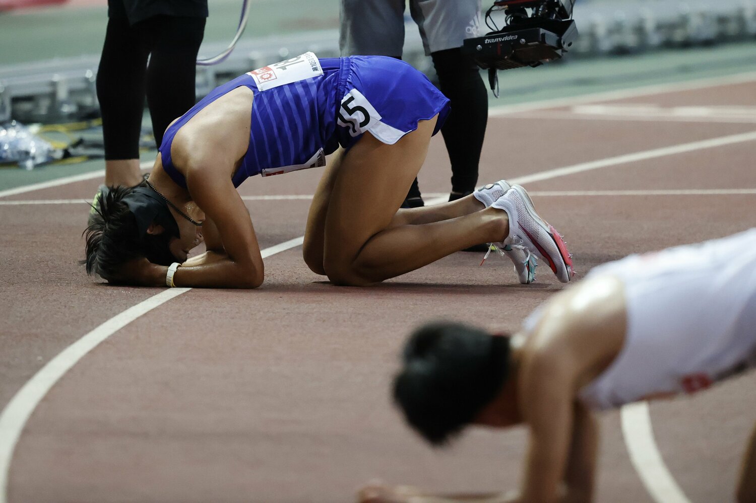 昨年の日本選手権にて。目標だった東京五輪出場を叶えられなかった遠藤　©Getty Images