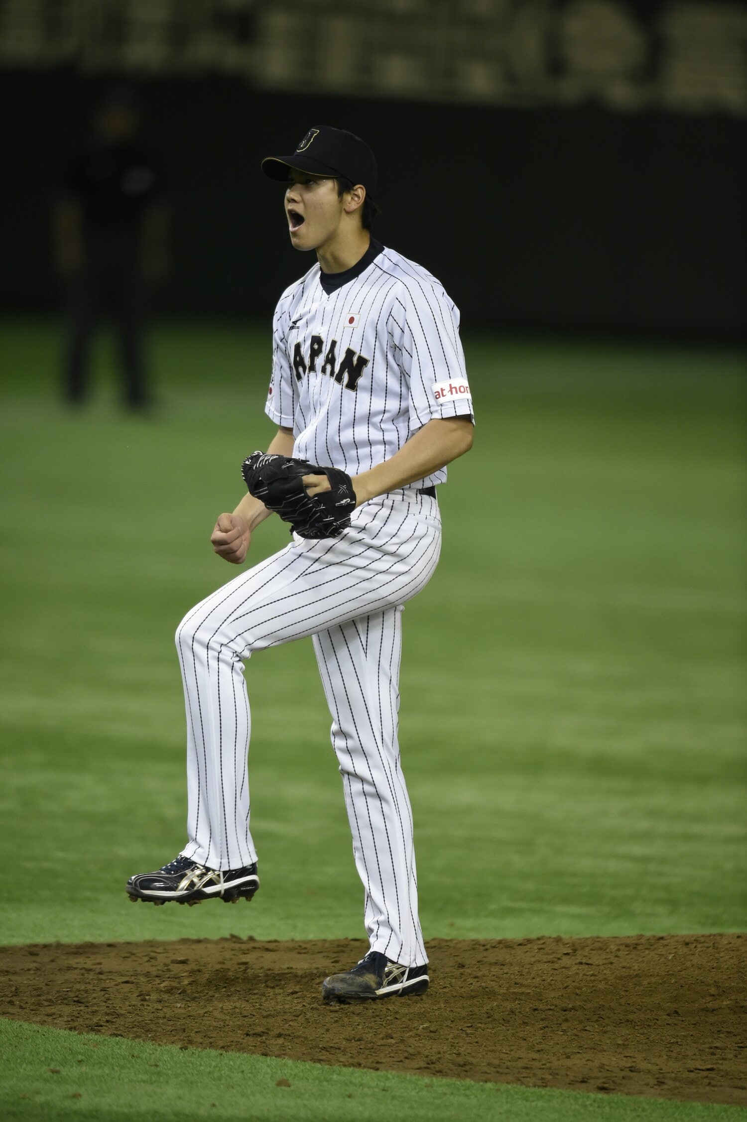 2015年プレミア12の韓国戦で登板した大谷。準決勝韓国戦では7回無失点11奪三振の気迫あふれる投球を見せた ©Naoya Sanuki