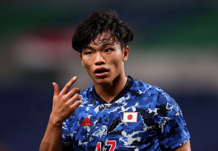 東京五輪ベスト4メンバーの旗手怜央（23歳、川崎フロンターレ）。このインタビュー後、11月のW杯最終予選で日本代表に初招集された　©Getty Images