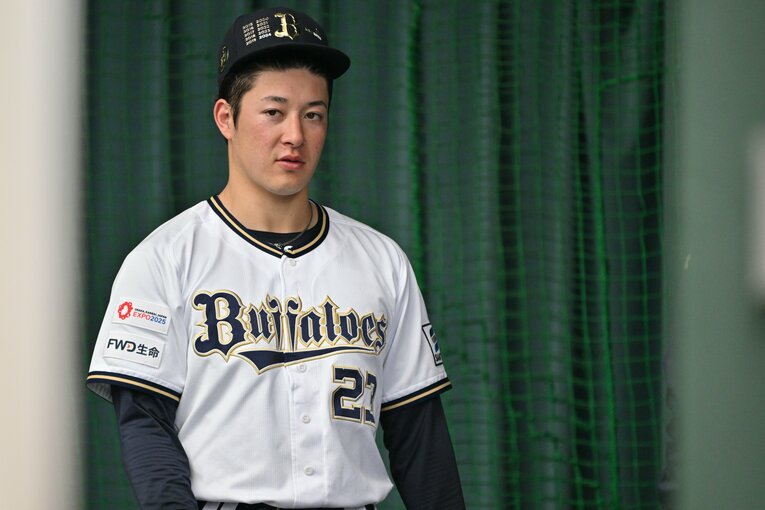 オリックスキャンプで奮闘する吉田輝星　©Hideki Sugiyama