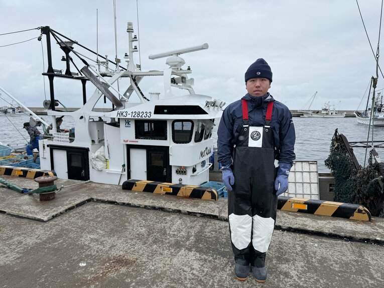 【1年後】「ホタテ漁師」を目指す甲子園出場時の主将・中道さん ©Yuji Yanagawa