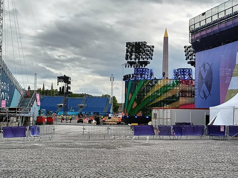 五輪閉会直後の会場撤収現場　©Yuji Hirooka