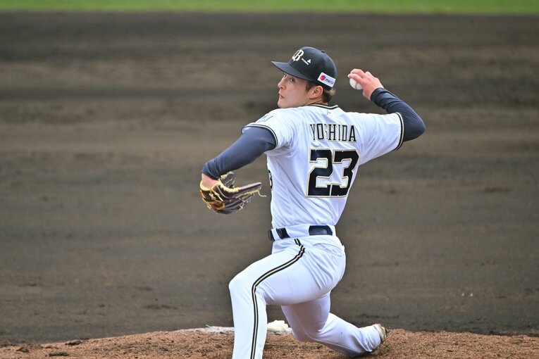 オリックスキャンプで奮闘する吉田輝星　©Hideki Sugiyama