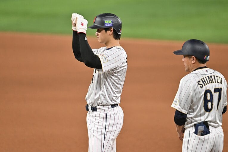 打者としても出場していた大谷　©Naoya Sanuki