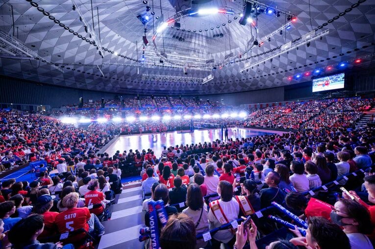 VNLブラジル戦　©︎Volleyball World