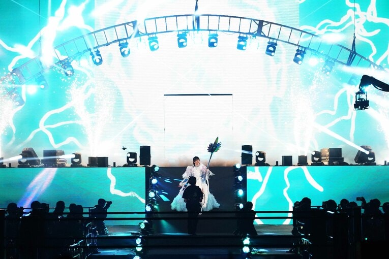 リングに向かう玖麗さやか　©Masashi Hara