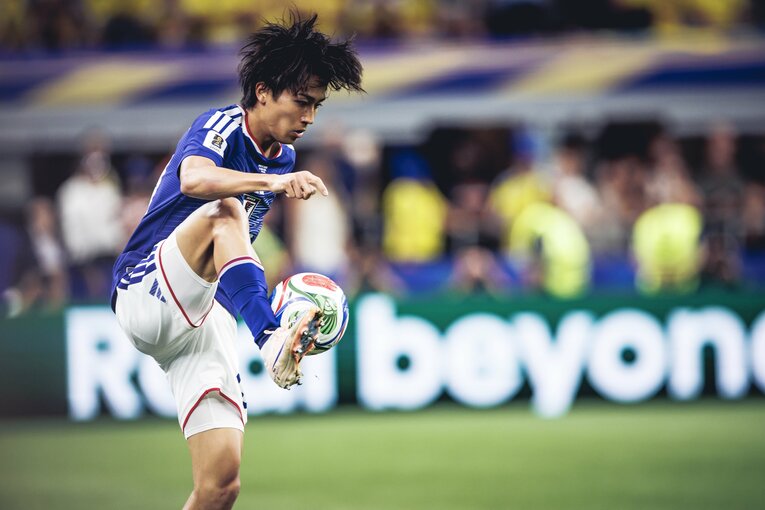 【中村敬斗レア写真集】北中米W杯の中村敬斗（画像は右に続きます）　©Kiichi Matsumoto/JMPA